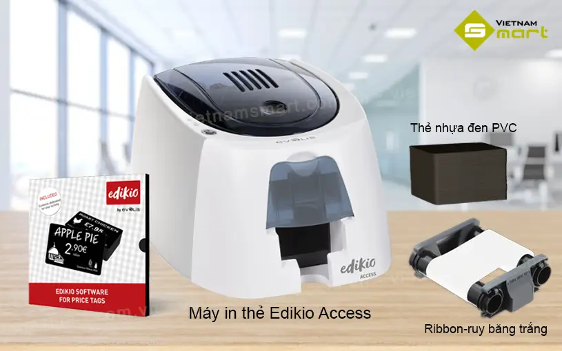 Chi tiết về máy in thẻ hiệu bánh Edikio-Access