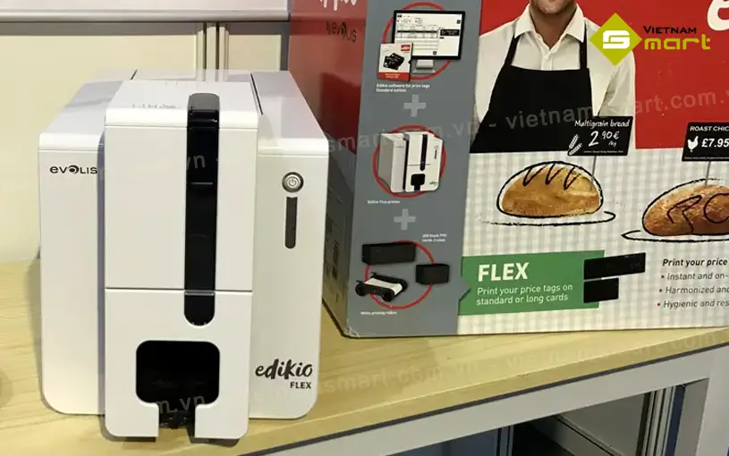 Máy in thẻ cho siêu thị Edikio Flex Máy in thẻ cho siêu thị Edikio-Flex