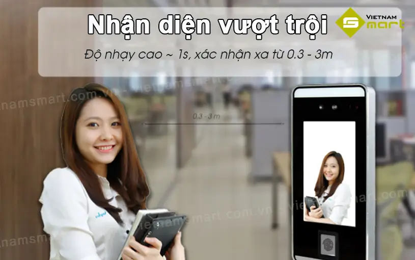 Máy chấm công khuôn mặt Ronald Jack FACEPRO 1P nhận diện nhanh