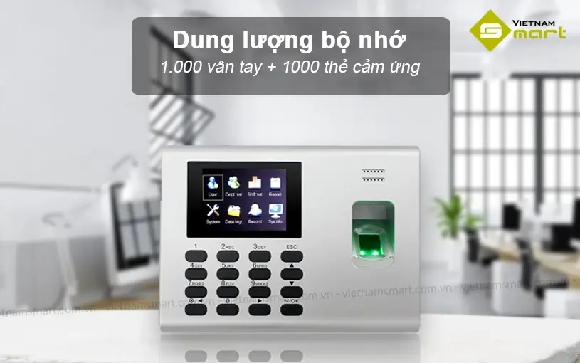Máy chấm công vân tay thẻ từ Ronald Jack K40 dung lượng