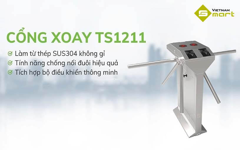 Giới thiệu về cổng xoay 3 càng ZKTeco TS1211