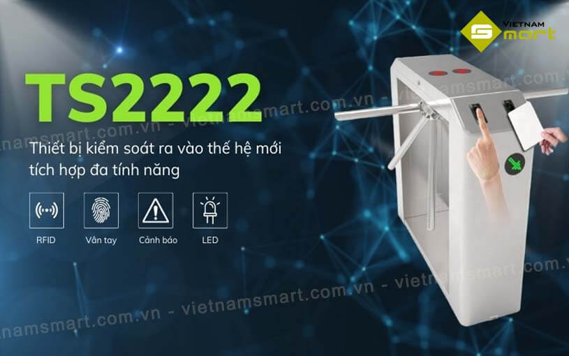 Cổng xoay 3 càng ZKTeco TS2222 chất lượng cao