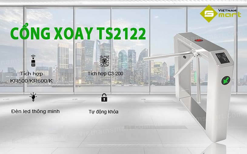 Cổng xoay 3 càng ZKTeco TS2122 Cổng xoay 3 càng ZKTeco TS2122 thế hệ mới
