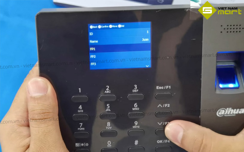 Máy chấm công vân tay Dahua ASA1222G Dahua ASA 1222G trang bị bàn phím nổi