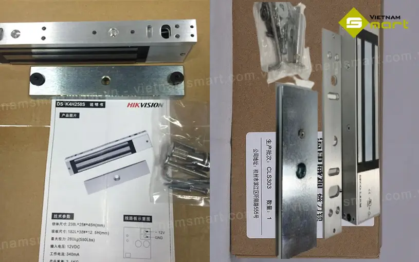 khóa DS-K4H258S và các vật tự phụ kèm theo