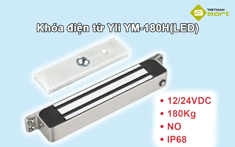 Khóa điện từ Yli YM-180H(LED) Khóa nam châm điện Yli YM-180H LED