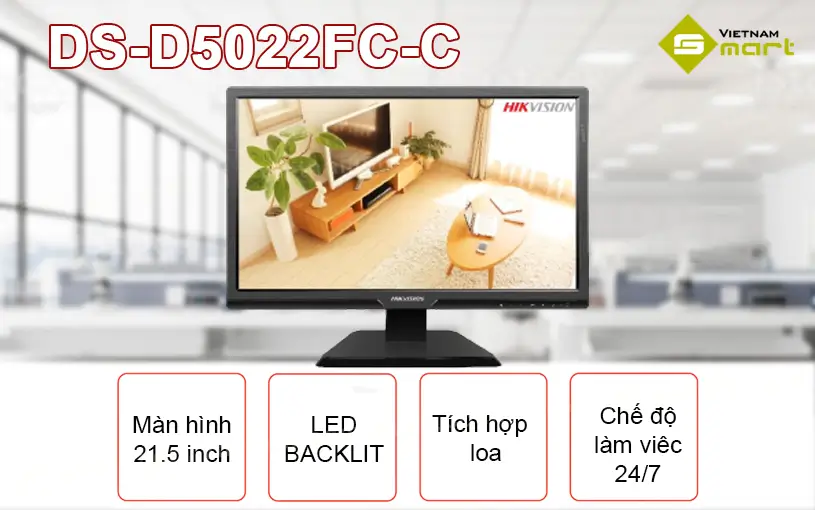 Màn hình Hikvision DS-D5022FC-C Màn hình giám sát thông minh 21.5inch DS-D5022FC-C