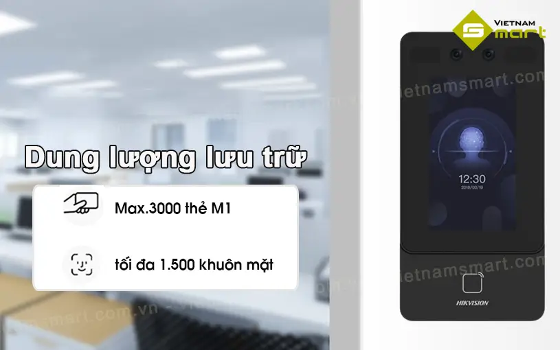 Máy chấm công nhận diện khuôn mặt Hikvision DS-K1T342MX