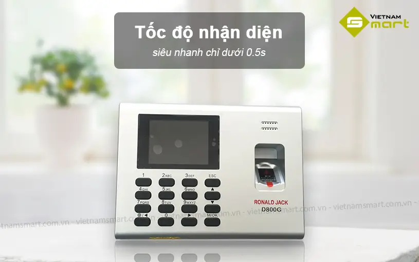 Ronald Jack D800G có tốc độ nhận diện nhanh dưới 0,5 giây/lần