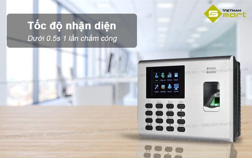 tốc độ nhận diện máy chấm công vân tay ronald jack rj1200