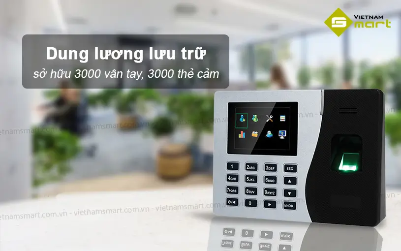 Máy chấm công vân tay Ronald Jack ST300 Ronald Jack ST300 lưu trữ tới 3000 thẻ cảm ứng