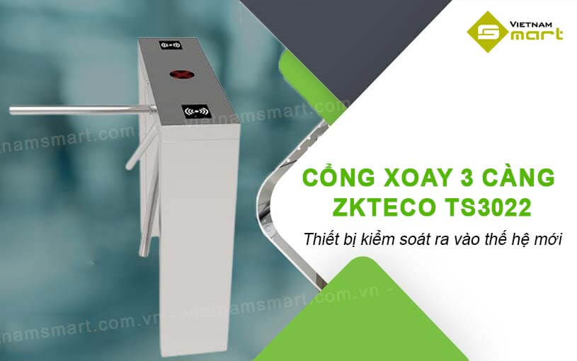 Cổng xoay 3 càng ZKTeco TS3022 Cổng xoay 3 càng ZKTeco TS3022 thế hệ mới