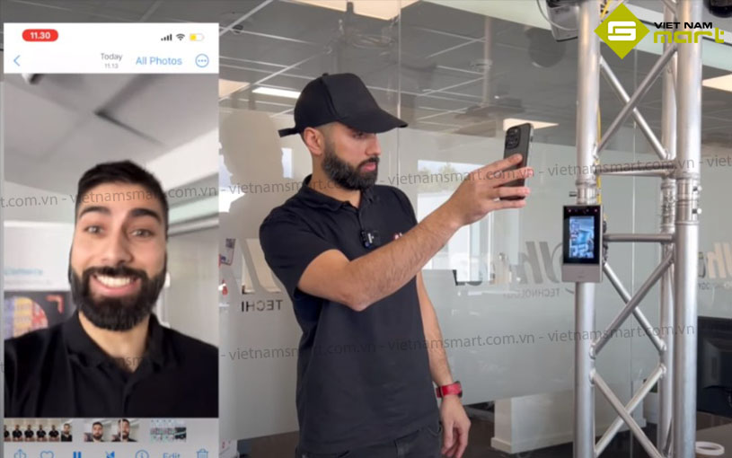 Máy chấm công khuôn mặt Dahua ASI6213S-PW Dahua ASI6213S-PW chống gian lận khi sử dụng video