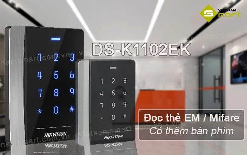 Đầu đọc thẻ EM DS-K1102EK có bàn phím