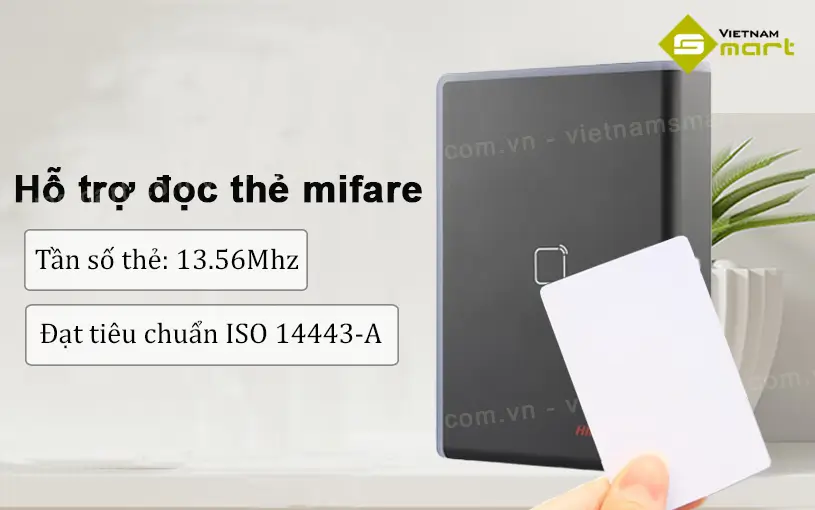 Đầu đọc thẻ DS-K1108AD hỗ trợ nhận diện thẻ mifare
