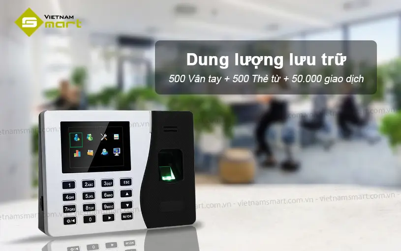 Dung lượng của maý chấm công ZKTeco K14
