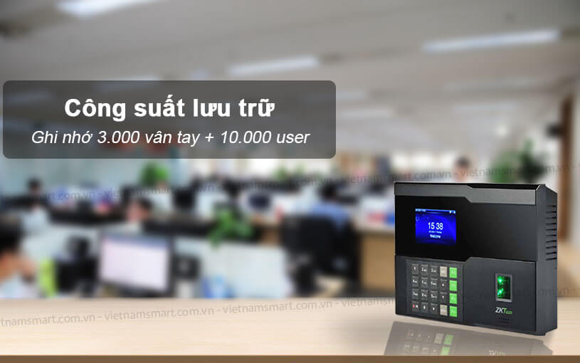Máy chấm công vân tay thẻ ZKTeco IN05 Dung lượng lưu trữ máy chấm công ZKTeco IN05