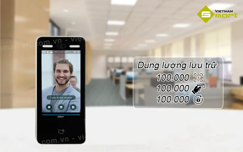 Máy chấm công khuôn mặt Dahua ASI8213Y-V3 Dung lượng máy chấm công Dahua ASI8213Y-V3