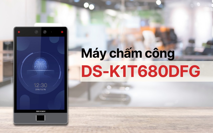 Máy chấm công khuôn mặt Hikvision DS-K1T680DFW Mẫu máy chấm công Hikvision DS-K1T680DFW