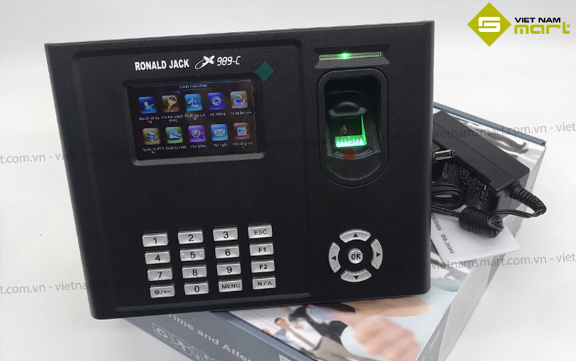 Mẫu máy chấm công vân tay Ronald Jack X989-C