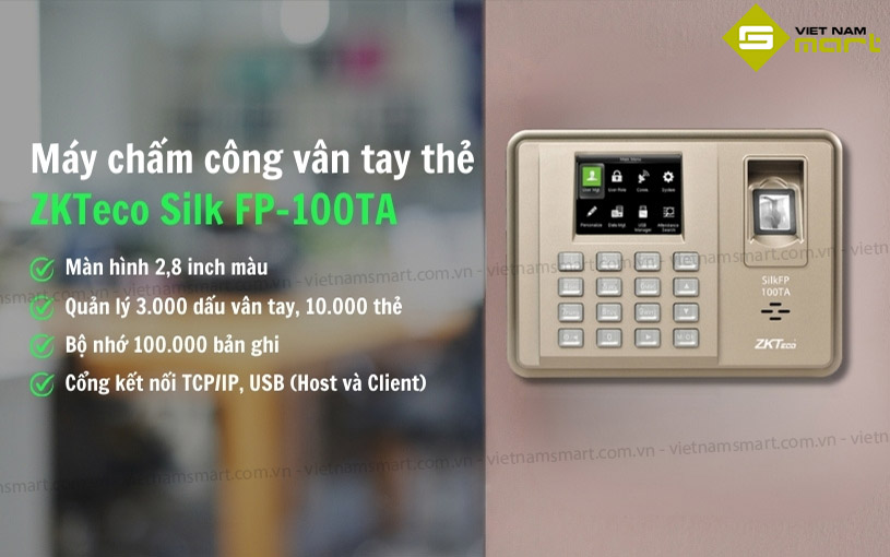 Giới thiệu máy chấm công Silk FP-100TA 