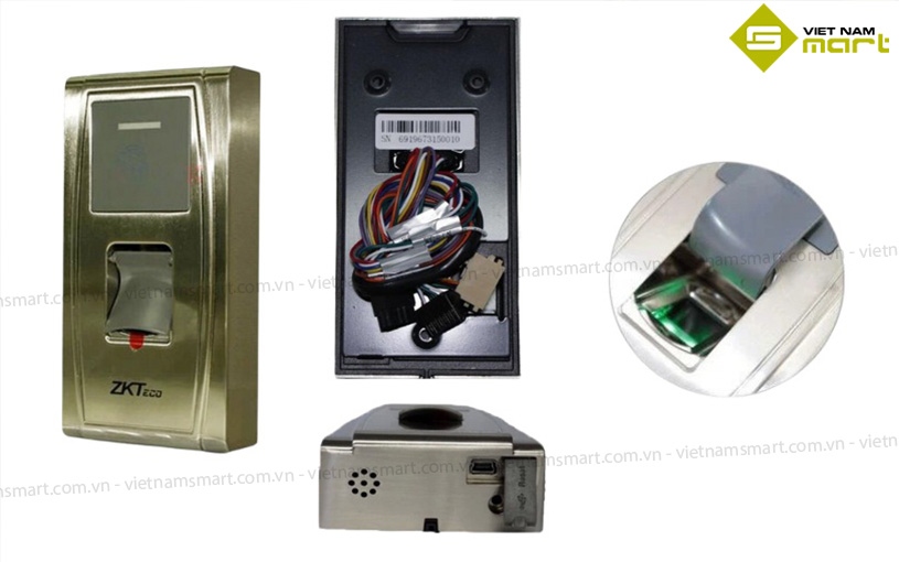 Máy chấm công vân tay ZKTeco MA300 Kết cấu của model MA300 ZKTeco