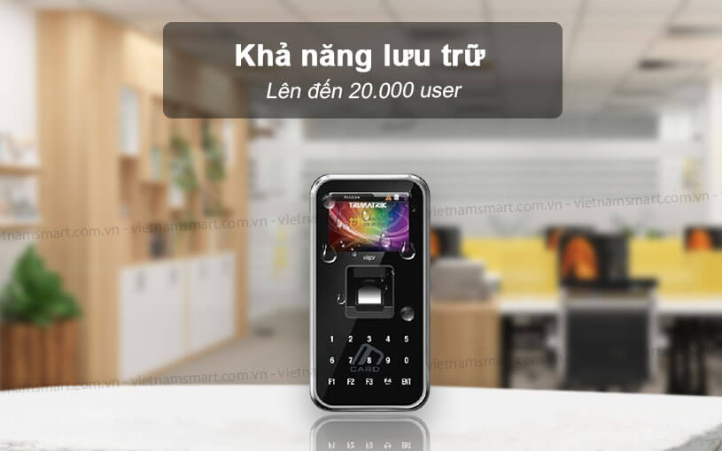Máy chấm công vân tay Virdi AC-5000PLUS RF IK09 Máy chấm công Virdi AC-5000PLUS RF IK09 PoE lưu trữ 20.000 user