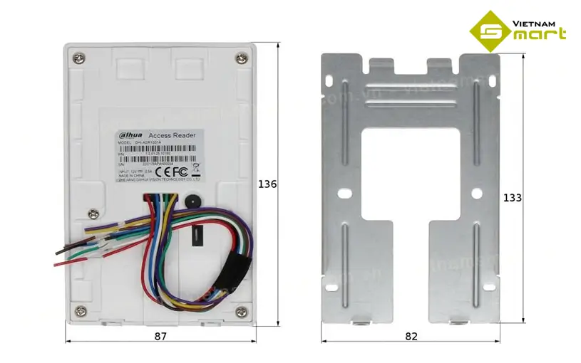 Kích thước của đầu đọc thẻ từ DHI-ASR1101A-D