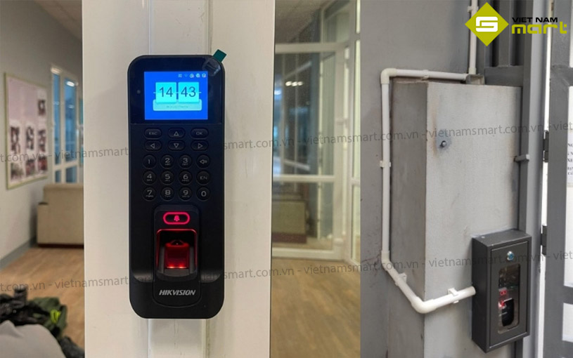 Máy chấm công vân tay HIKVISION DS-K1T804F Lắp đặt thiết bị chấm công DS-K1T804F