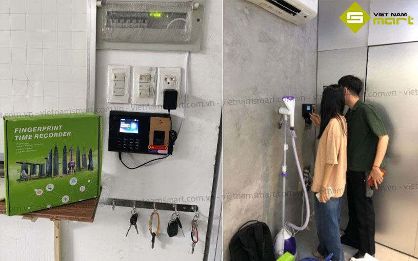 Máy chấm công vân tay Ronald Jack 3800Pro Lắp đặt máy chấm công Ronald Jack 3800 Pro
