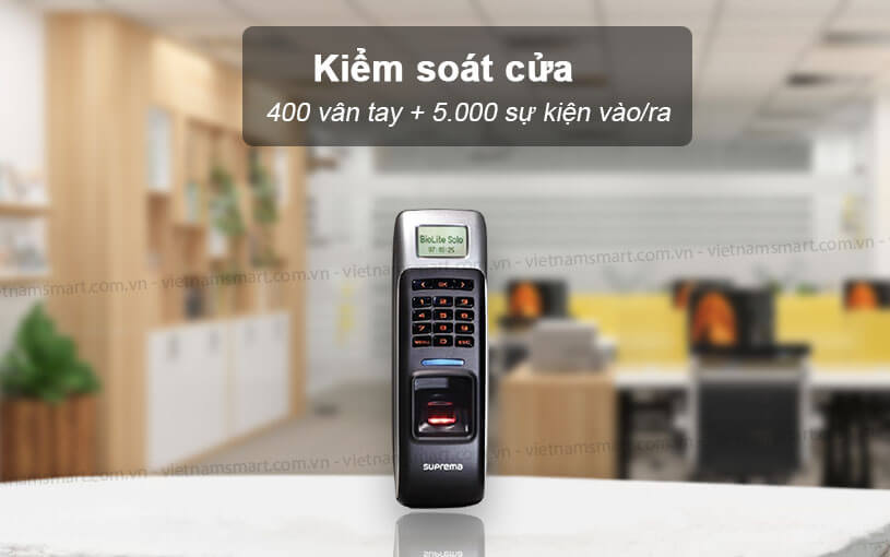 Máy chấm công vân tay và kiểm soát cửa ra vào Suprema Biolite Solo