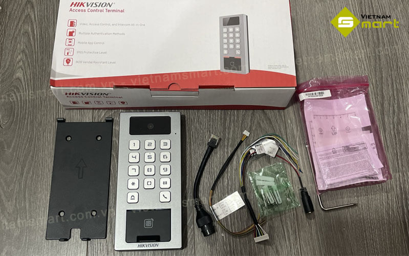 Máy chấm công thẻ từ Hikvision DS-K1T502DBWX-C Trọn bộ máy chấm công thẻ từ Hikvision DS-K1T502DBWX-C