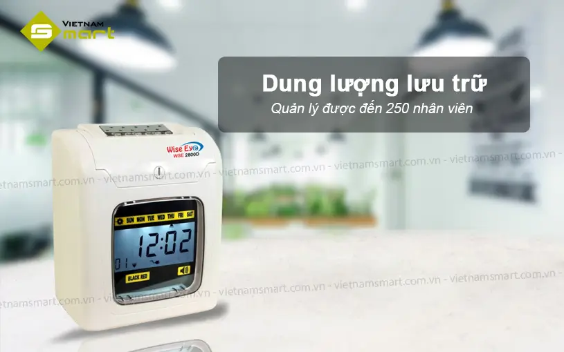 Máy chấm công thẻ giấy Wise Eye WSE 2800D máy chấm công thẻ giấy Wise Eye Wse 2800D 4