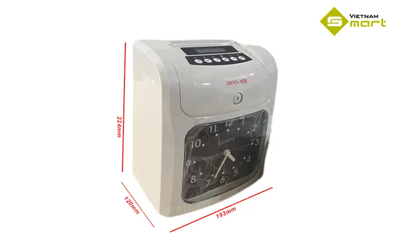 Máy chấm công thẻ giấy Okyo A08 máy chấm công thẻ giấy okyo a08 3