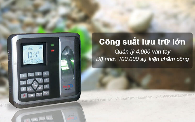 Máy chấm công vân tay WISE EYE WSE-8000A Máy chấm công vân tay WISE EYE WSE-8000A