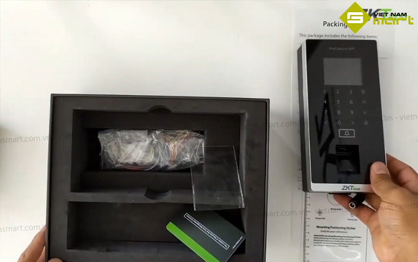 Máy chấm công vân tay thẻ ZKTeco ProCapture-WP Mở hộp máy chấm công Procapture-WP ZKTeco