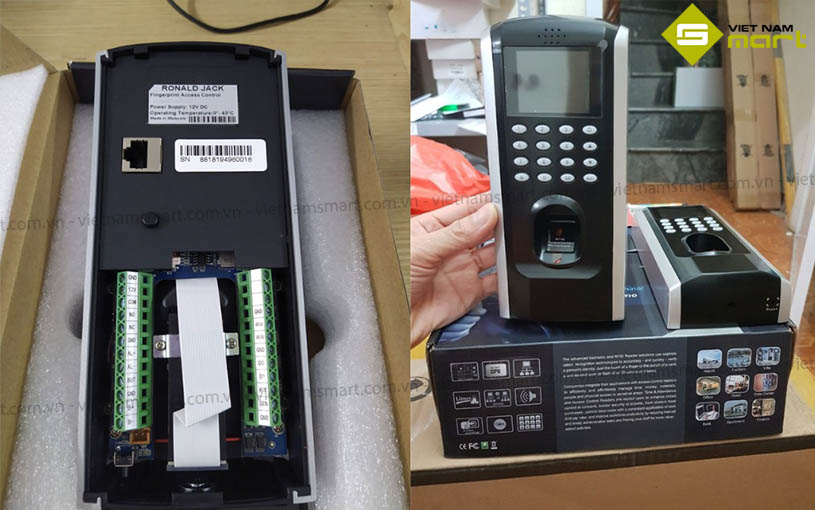 Mở hộp máy chấm công Ronald Jack F200