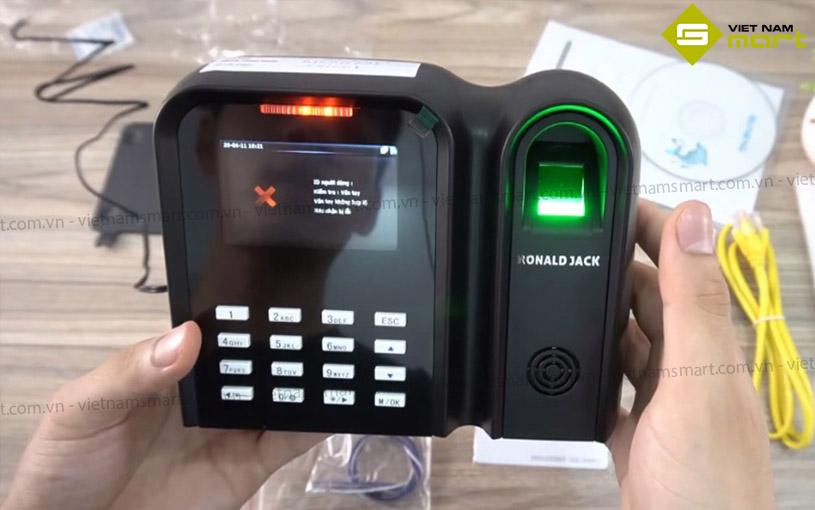 Máy chấm công vân tay Ronald Jack Q-CLEAR 6869 Model RJ Q-Clear 6869 xác minh nhanh chóng