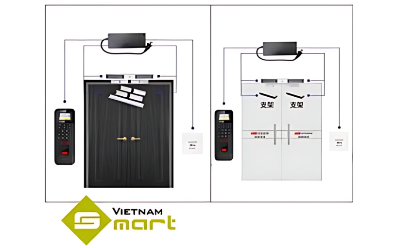 Sơ đồ lắp đặt model DS-K1T804BF 2 cửa