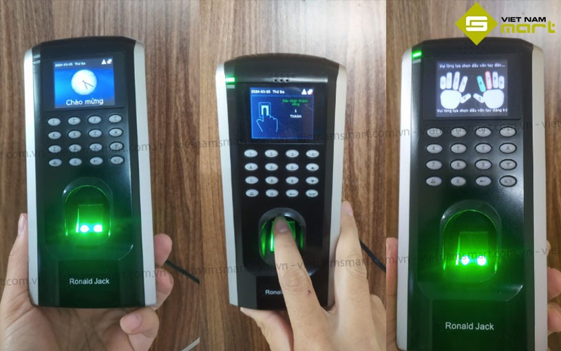 Máy chấm công vân tay Ronald Jack F7 Các thao tác cơ bản trên máy chấm công F7
