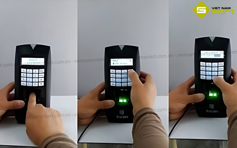 Máy chấm công vân tay Granding F08-ID Kiểm thử model máy chấm công vân tay Granding F08/ID trước khi được lắp đặt trong dự án
