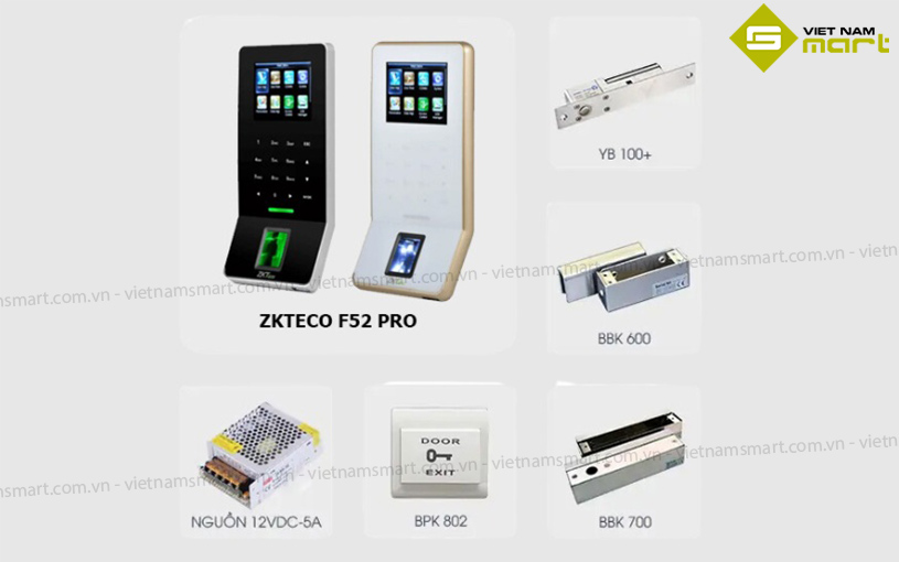 Máy chấm công kiểm soát ra vào ZKTeco F52 Pro Khả năng kết nối của model ZKTeco F52 Pro với các thiết bị khác