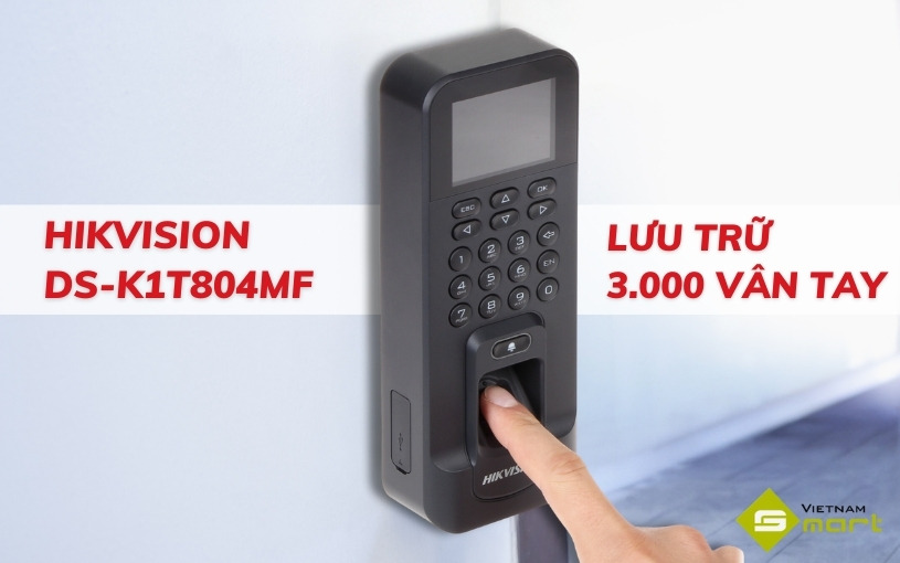 Khả năng lưu trữ của máy chấm công Hikvision DS-K1T804MF