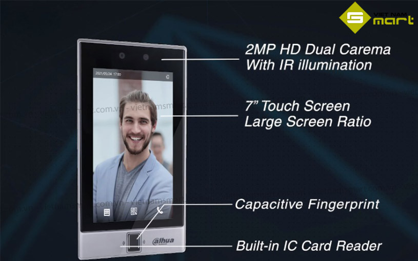 Máy chấm công khuôn mặt Dahua ASI7213S-W Một số trang bị cơ bản cho model chấm công Face ID ASI8313X
