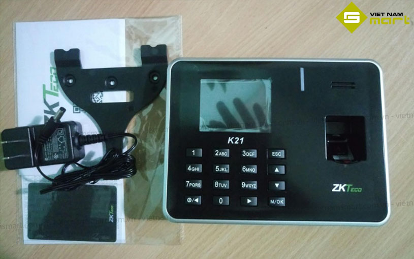 Máy chấm công vân tay ZKTeco K21 Trọn bộ máy chấm công ZKTeco K21