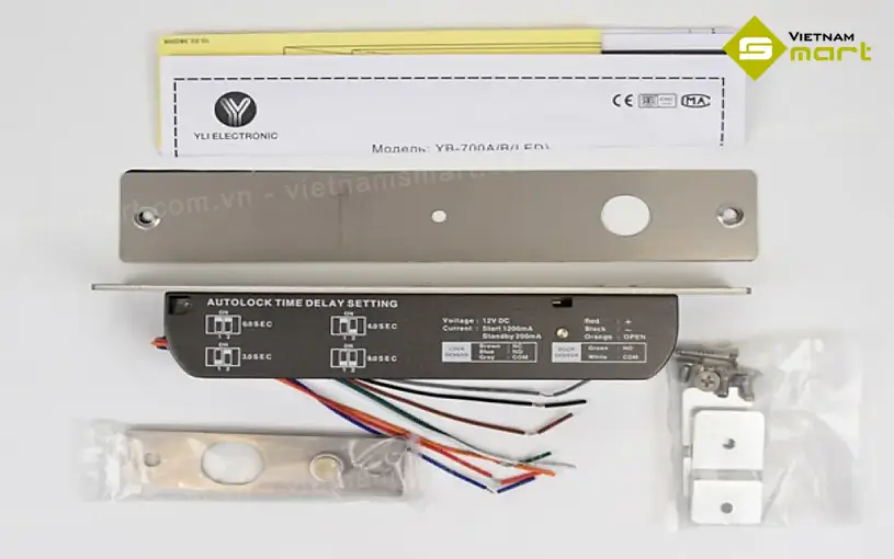 Khoá chốt rơi Yli YB-700A(LED) Ảnh thực tế khoá chốt rơi YB-700A (LED) cùng các phụ kiện