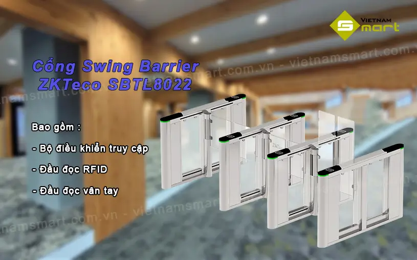 Cổng Swing Barrier ZKTeco SBTL8022