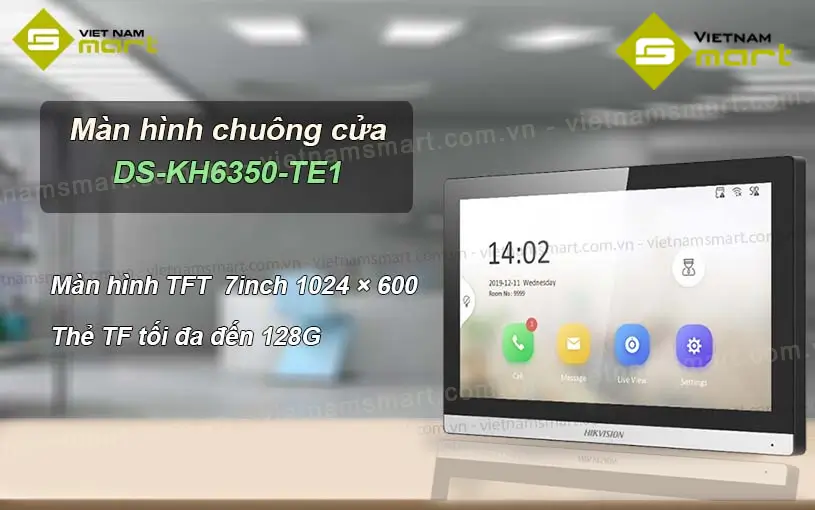 Giới thiệu về màn hình chuông cửa DS-KH6350-TE1
