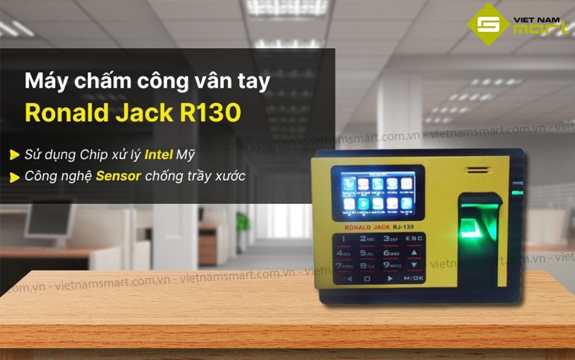 Giới thiệu máy chấm công vân tay Ronald Jack R130