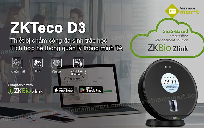 Giới thiệu về máy chấm công ZKTeco D3